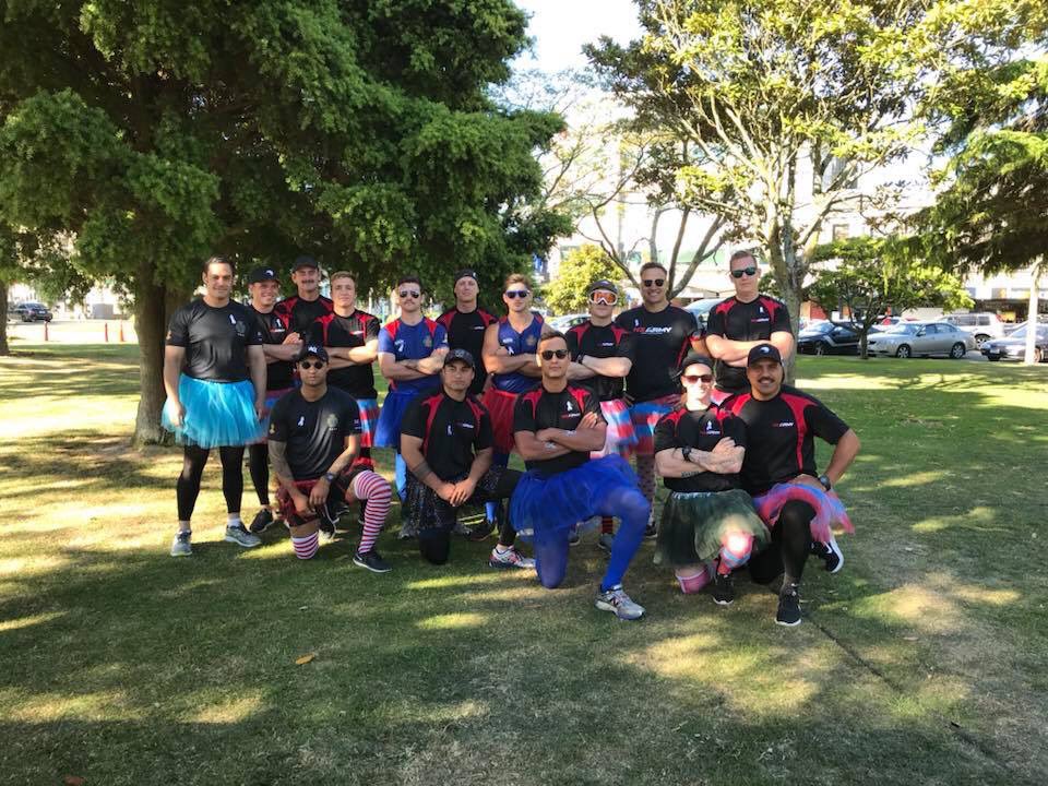 CO_2ER_NZ's tweet photo. ‘It’s not OK’, we support the White Ribbon Campaign and will speak out. The @NZArmy Sappers showed this in Palmerston North, winning the Square Dash 2017, supporting a worthy cause. Well done! They also seemed pretty comfortable in their tutus! #followthesapper #ubique @wodf3 https://t.co/LJ04zQcn4u