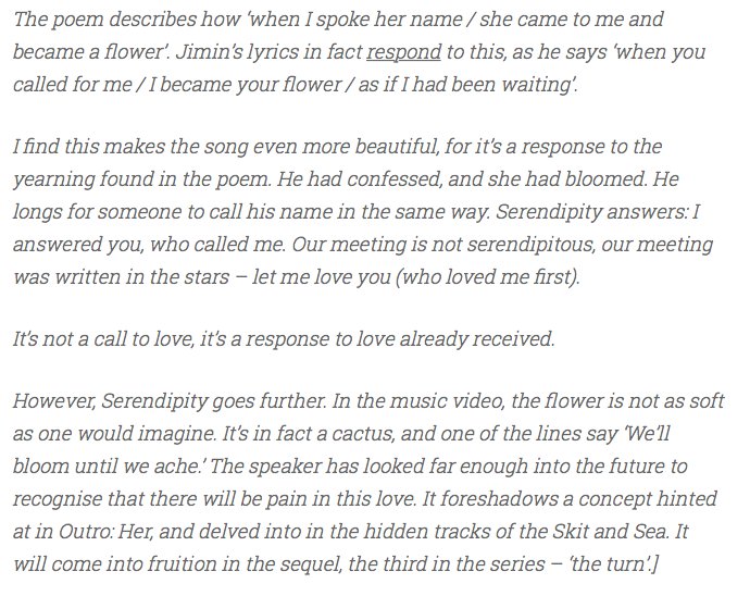 Doyoubangtan Well Known Poem Flower Inspired Bts Song Serendipity Netizen Nation Onehallyu