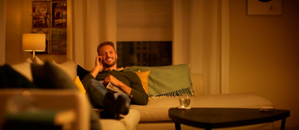 SignifyUSA's tweet photo. Lights dimmed with a warm glow effect - Dim…ish. Or change to Philips LED for a cozy dim without the ish. https://t.co/P9SXmQJDqM #LightDoneRight https://t.co/DZurdvfk44