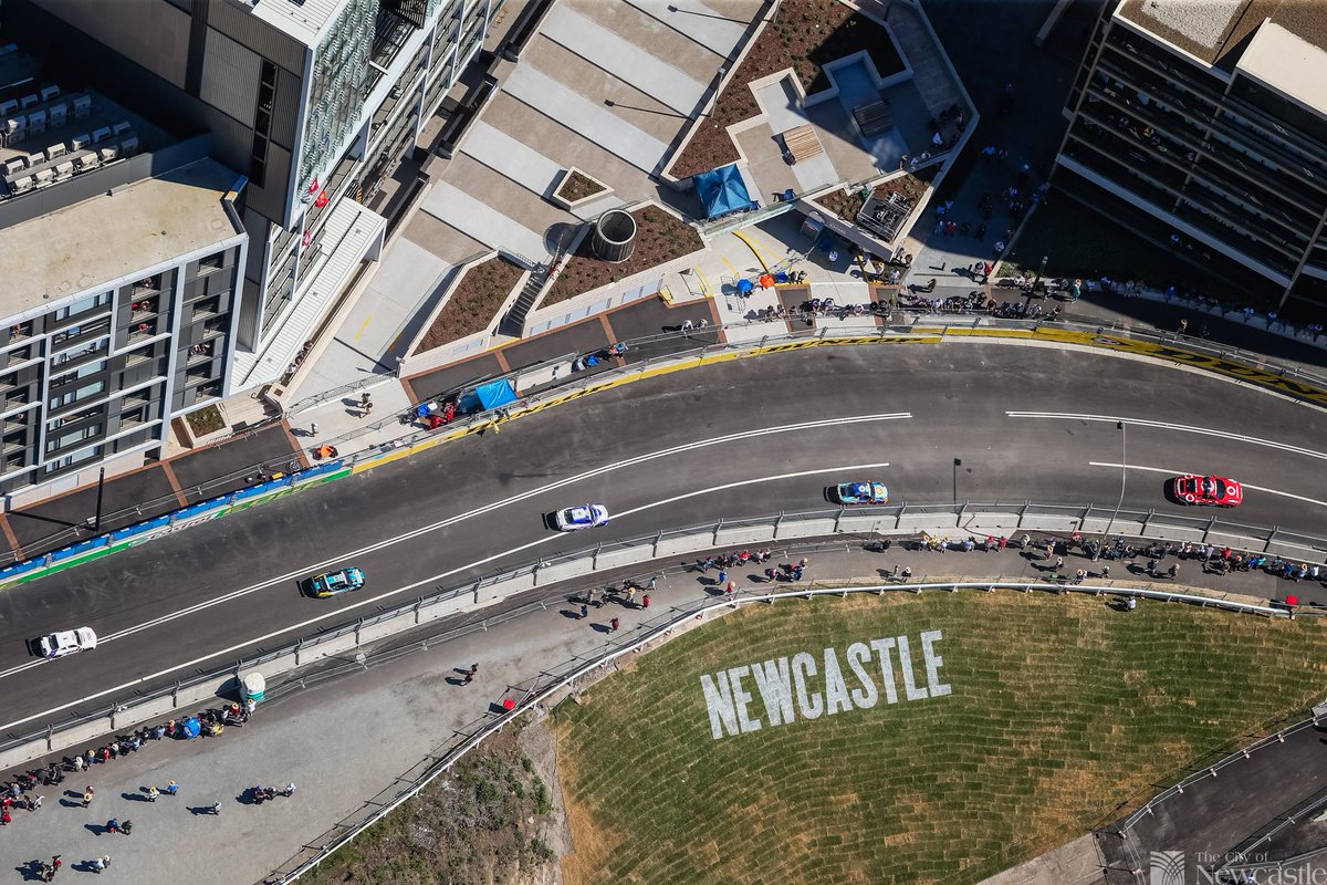 If you think the view of Newcastle can't get any better….. Think again, here it is from the air…. #Newcastle500 #Newcastle #Supercars #Aerial