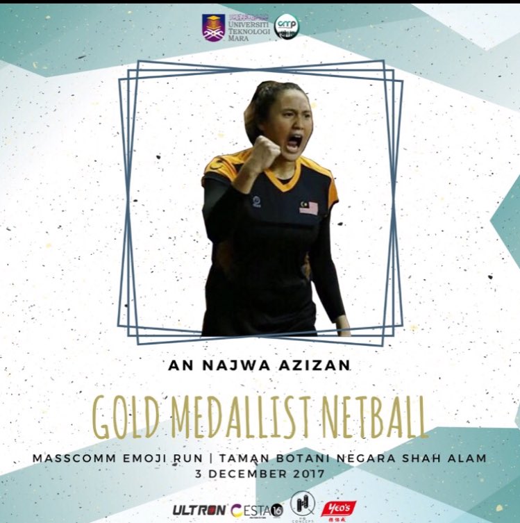 mscomm_emojirun's tweet photo. Meet & Greet with An Najwa Azizan
( A gold Medallist Netball)🏀🥇
Date: 3rd Disember 2017
Venue: Taman Botani Negara, Shah Alam
📸Get a chance to selfie with An Najwa🤳🏽🤳🏽
#emojirunner17 #cmapassociation #uitmshahalam #UltronKL #runevent https://t.co/bkF1PMTjpy