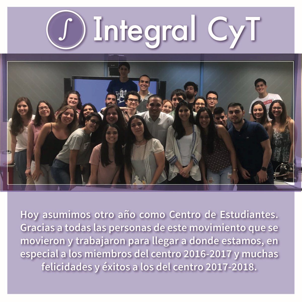 IntegralCyT's tweet photo. Asunción de la comisión directiva CECYT 2017-2018 💟 #protagonistasonada https://t.co/Grixb9G4Jr