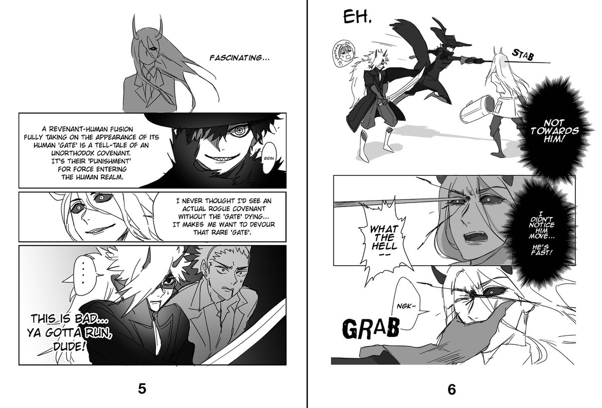 I 'm really fascinated with the story concept of creepy stuff ripping out of someone's body, like that butterflies-in-stomach story I made.
So, I kinda drew some small random comic panels (with a little bit of story to go with it) w/ creepy stuff bursting outta people. Sorry! 