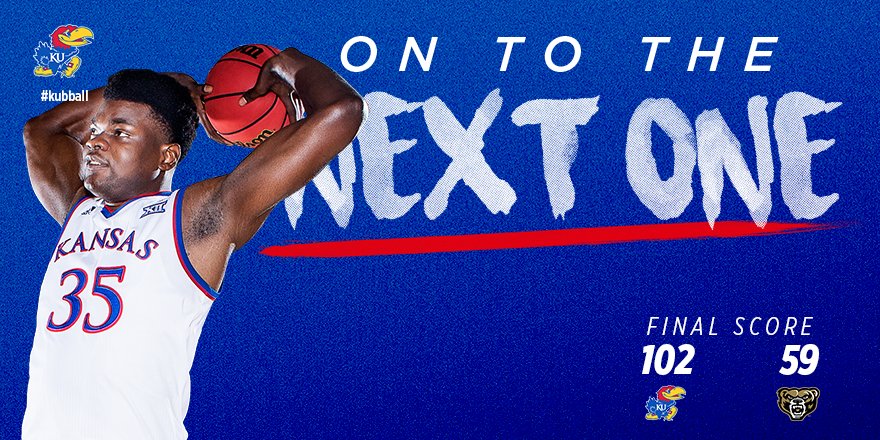 For the second-straight game, #KUbball finishes with seven in double-figures! #RockChalk