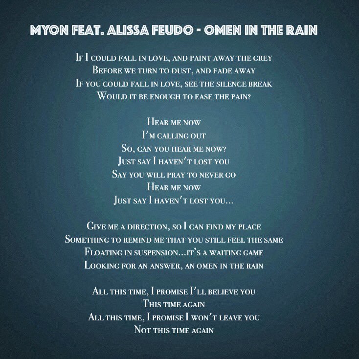 jackyqin52's tweet photo. Here we go! Starting #LDPD002 with @MyonMuzik feat. @AlissaFeudo 'Omen in the Rain (Myon Intro Edit)' [@anjunabeats ] Beautiful tune to start a night!! https://t.co/mLpfQ5jF6X