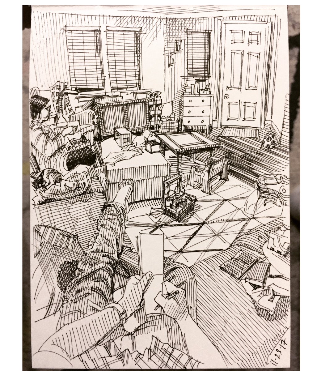 Living room, post-Thanksgiving meal. 