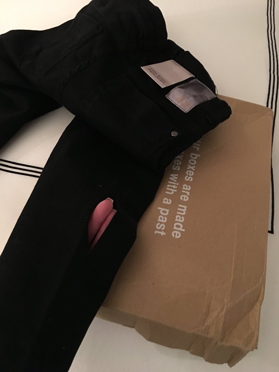 sabidebrignac's tweet photo. @ZARA_Care Received my package today, with express shipping added only to find my jeans delivered ripped! #completebullshit https://t.co/eXea6eGp17