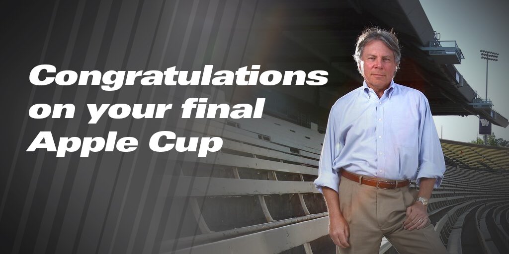 Congratulations to Bob Rondeau on a brilliant 37-year career as voice of the Huskies. <a href="/UWAthletics/">Washington Athletics</a> 

#GoCougs