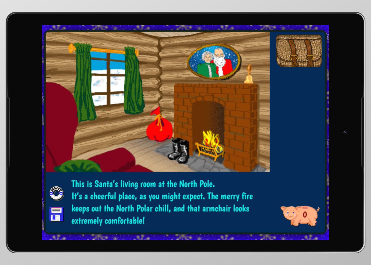 Santa’s Secret Valley has been a seasonal favorite since 1995 in discerning families blessed with Windows. Starting now this graphical adventure is also available as an Android tablet/phone app familygames.com/apps#ssv, and as a web demo. Details in blog ahacentral.com/announcements/…