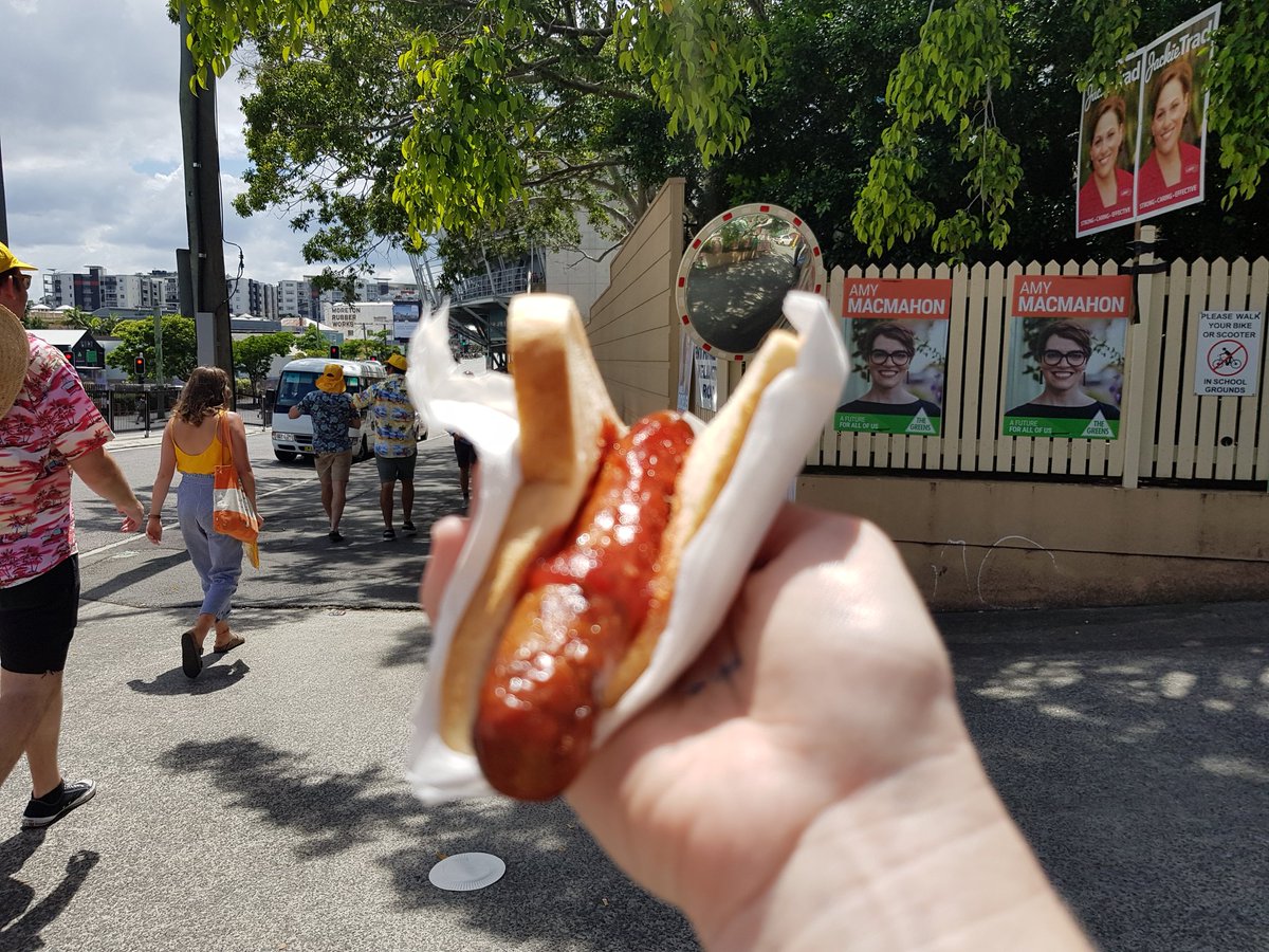 I have been hanging out for this all day. Long live the #democracysausage #AAP #qldvotes #qldpol