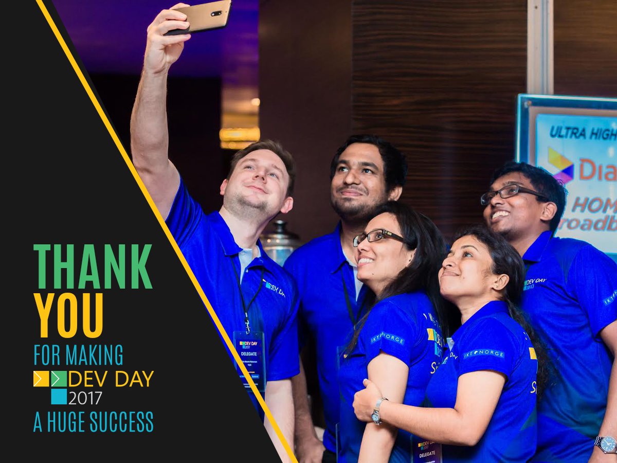devdaysl's tweet photo. A special thank you goes out to all our partners, speakers and everyone who attended #DevDaySL 2017 for making it a big success! https://t.co/KVGgYdutIn