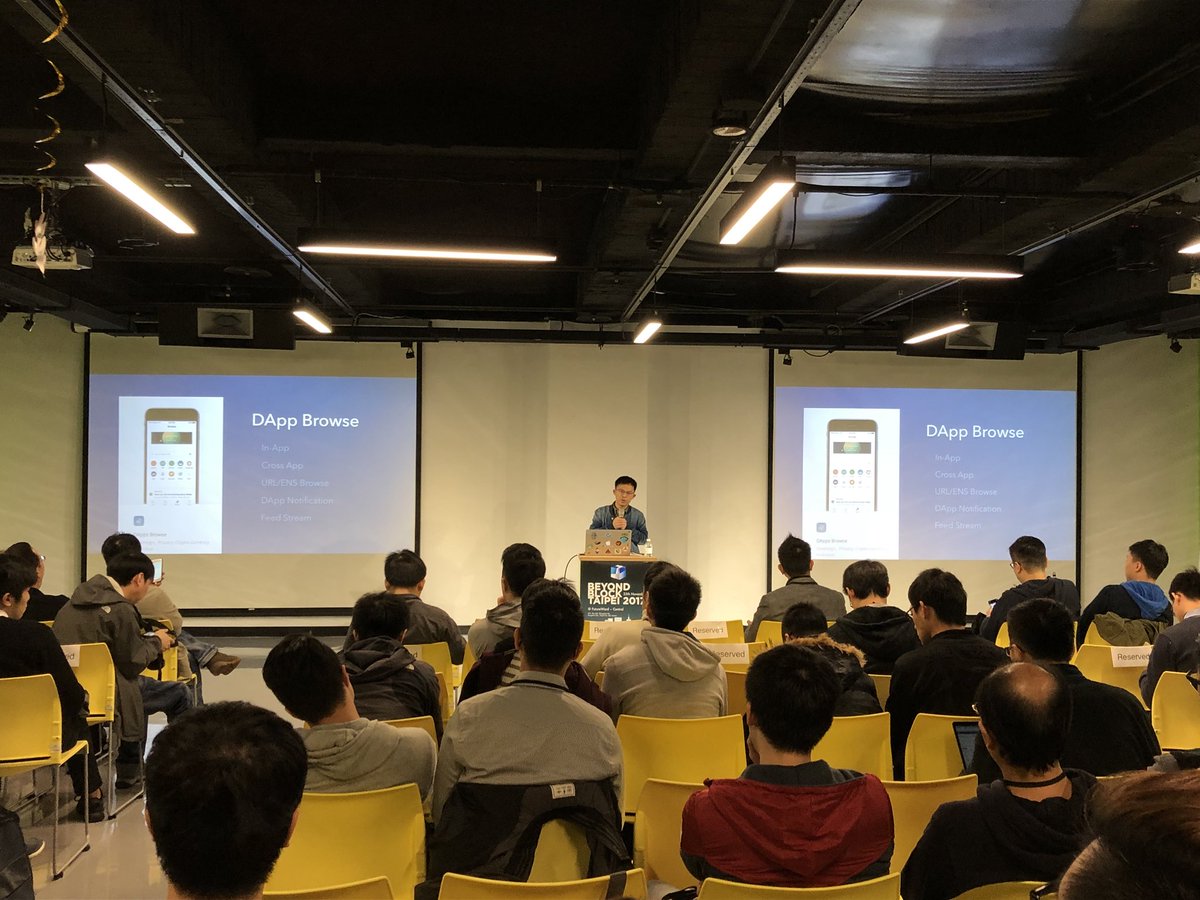 eth_taipei's tweet photo. @ConsenLabs 2.0, delivering Multi-chain wallet, decentralized exchange service DEX, and DApp browse in imToken
#BeyondBlockTaipei https://t.co/BgQ79zQGvD