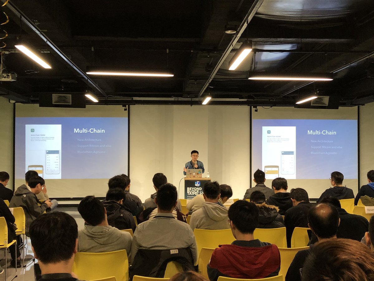 eth_taipei's tweet photo. @ConsenLabs 2.0, delivering Multi-chain wallet, decentralized exchange service DEX, and DApp browse in imToken
#BeyondBlockTaipei https://t.co/BgQ79zQGvD