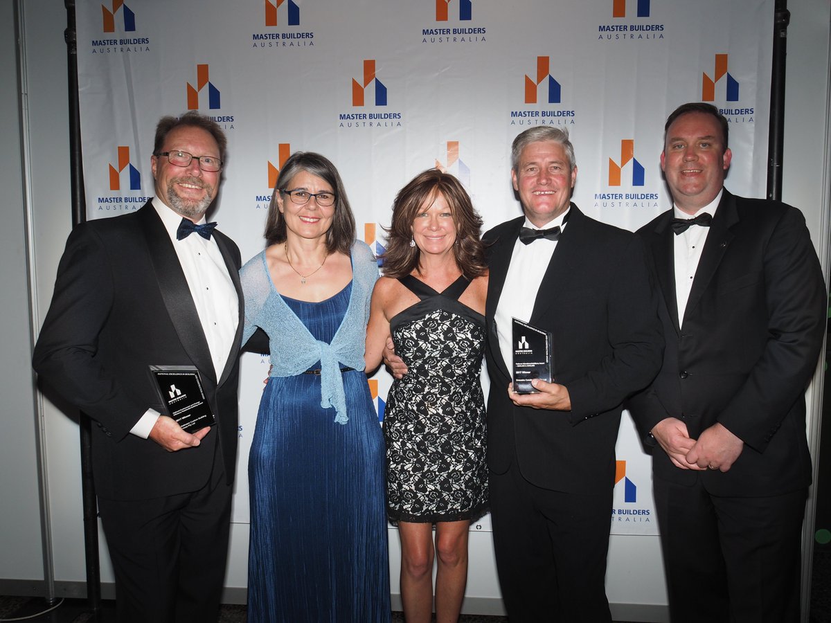 MBA_Canberra's tweet photo. @Canberra 2017 National Building Awards Winners! Drewaire Constructions and Pichelman Custom Building Services with CEO Michael Hopkins @MKH074
How about a few more for @MBA_Canberra #mbawards17 #thisisbuilding https://t.co/5PLACQnUKk