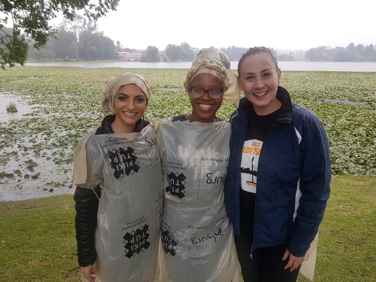 missearth_sa's tweet photo. #FloridaLake was our next stop. The rain has been relentless but it hasn't kept us away. #AreSebetseng #ActiveCitizenship https://t.co/xwk3acfJI9