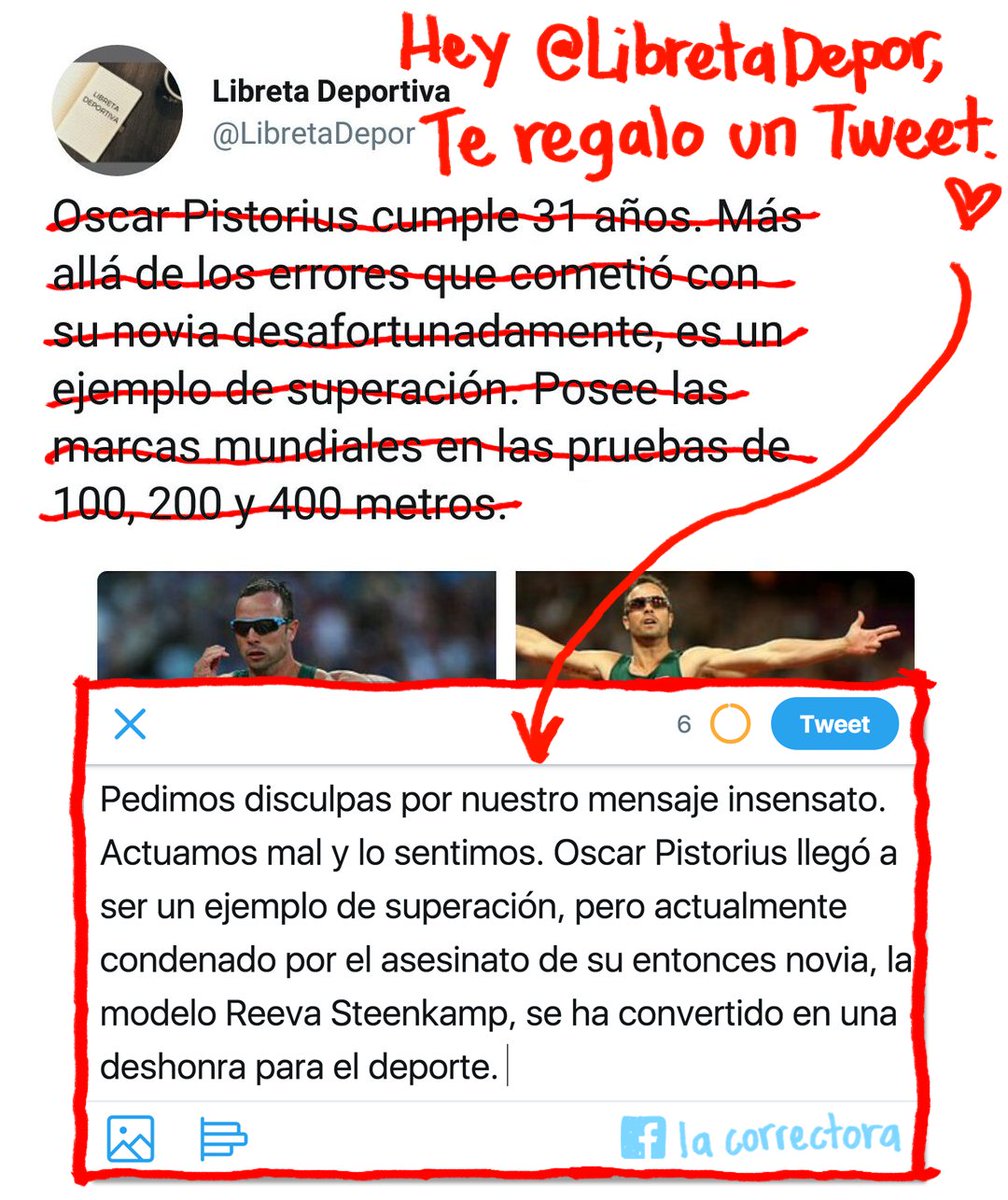 correctora_mx's tweet photo. Hey @LibretaDepor! Te regalo un Tweet. En la liga hay una explicación. :)
https://t.co/xyPP42MIa1 https://t.co/21C9JOf4kA