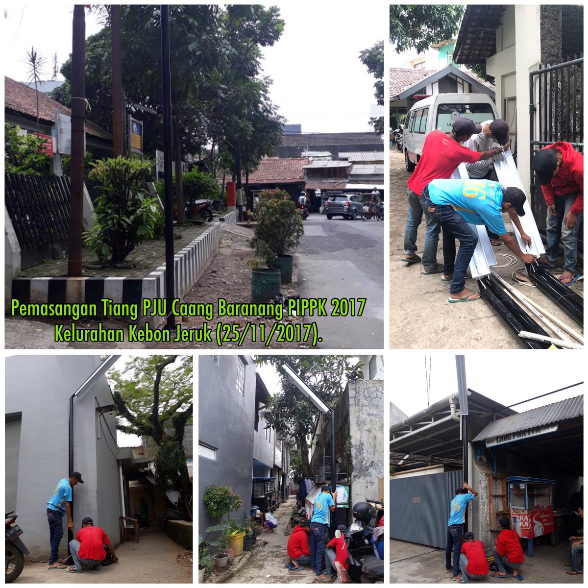 kelurahankebon2's tweet photo. Pemasangan Tiang PJU Caang Baranang PIPPK 2017 Lingkup RW Kelurahan Kebon Jeruk @ridwankamil @OdedMD @ikhsani_sadikin #PIPPK #PIPPK2017 https://t.co/Rcrq6zw8tD