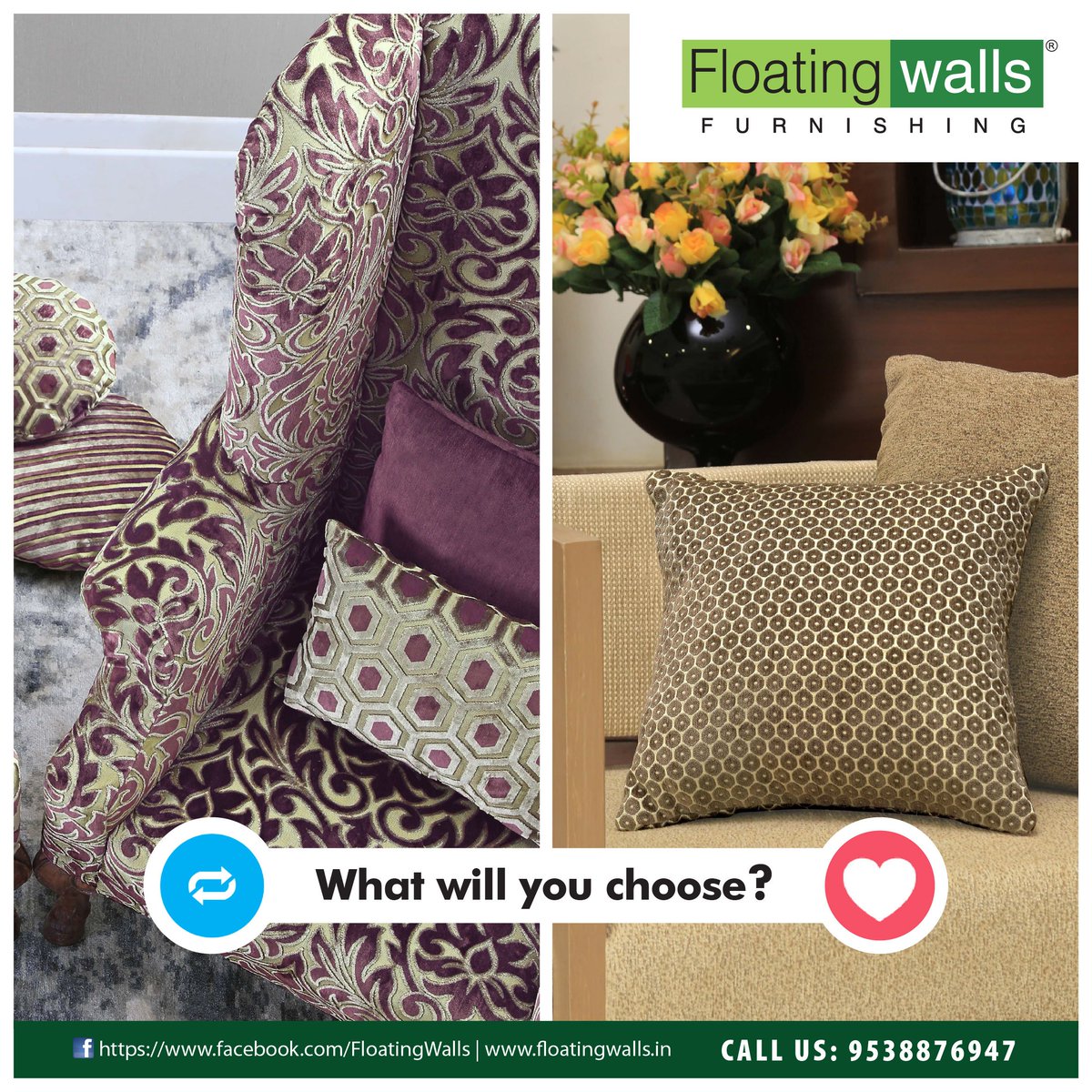Which one will you select for your home?

#upholsterydesign #homedecor #floatingwalls #like