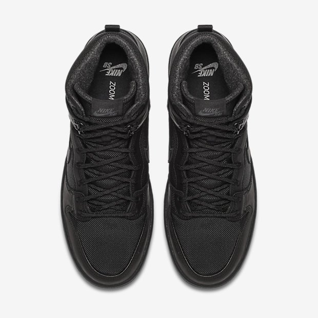 nike sb dunk high bota triple black