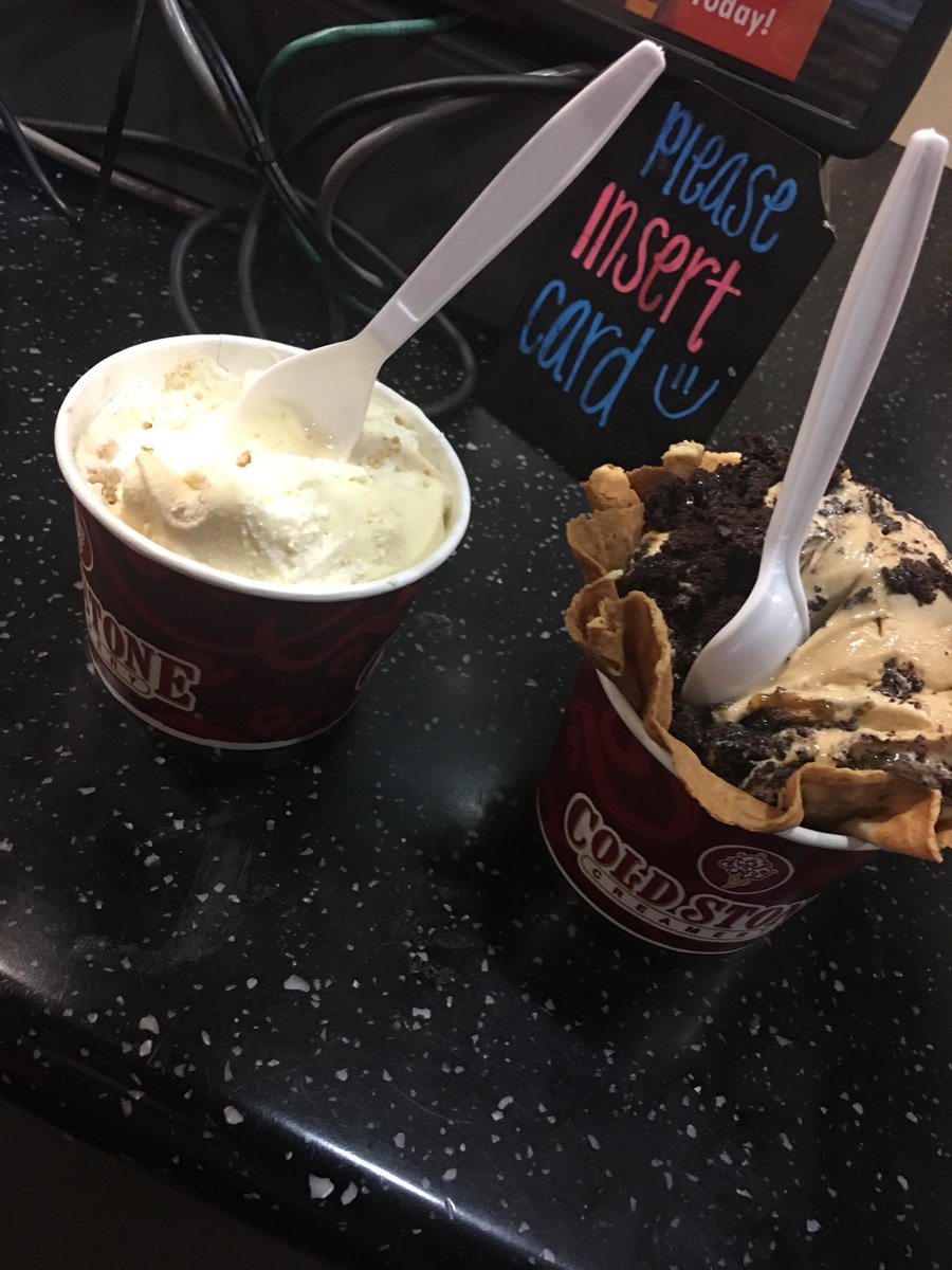 DMRX03's tweet photo. Yup its that kinda night! #Sorrowsfeelbetterwithicecream #Coldstones #CoffeeCaramelBrownieCone https://t.co/I0zjEz6RjO