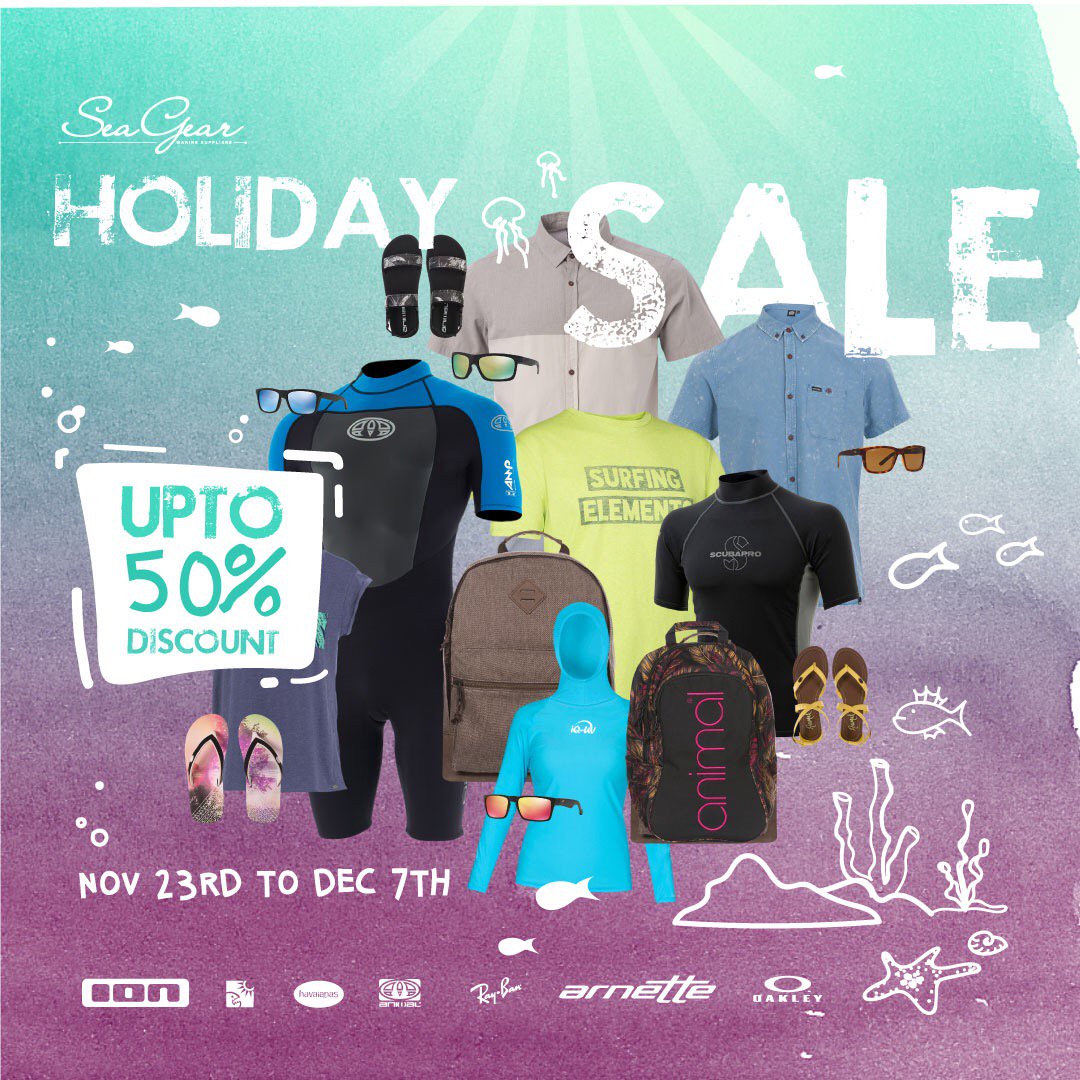 SeaGearMaldives's tweet photo. All set for this holiday season?

Get upto 50% DISCOUNT on Sea Gear Holiday Sale!
....
#holidaysale #animal #ion #iquv #havaianas #rayban #arnette #prada #seagearmaldives #inspiredbythesea https://t.co/imq78490Yj