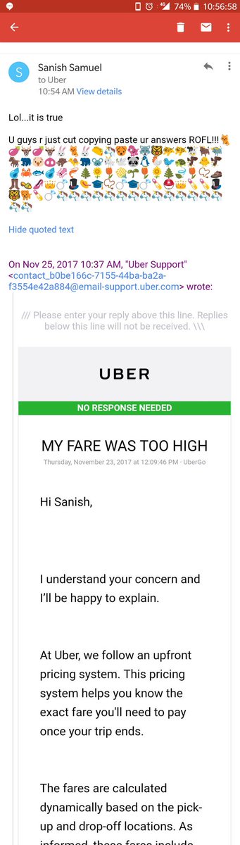 sanish9d's tweet photo. @Uber pretty bad customer support I must say https://t.co/oCssAeyNHi