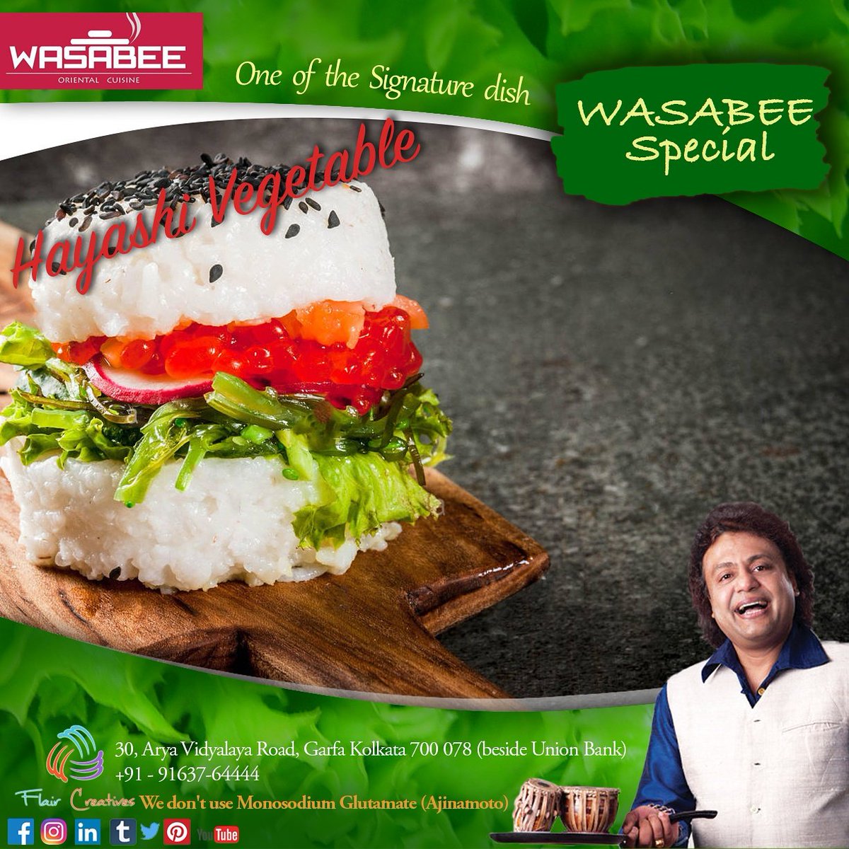 WasabeeKolkata's tweet photo. Wasabee makes your Saturday special with the exquisite Japanese cuisine .
Hayashi Vegetables for this week's #weekendsurprises #deliciousmemories #signature #chefsspecials #fusionbhetki #finedining #wasabeekolkata #japanesecuisine #wasabeesurprises #finedining #flaircreatives https://t.co/TCxCSLylfv
