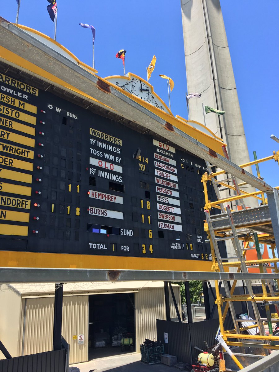 DeanClairs's tweet photo. Stunning day at the @WACA_Cricket #notrealwork @Mix945Perth @ScorchersBBL @perthbrk https://t.co/NajHcIn0cs