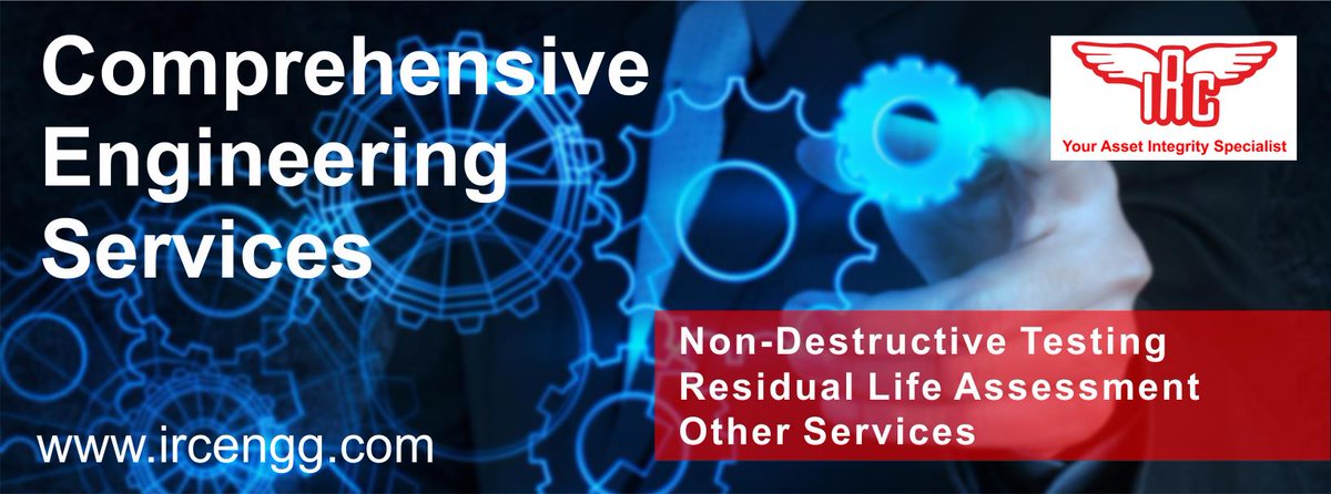 OneStopNDT's tweet photo. IRC Engineering Services (I) Pvt. Ltd. is a human enterprise supported by knowledge and skill of highly qualified &amp; experienced professional
https://t.co/LfZ5BPie9D
#FFS #API579 #NDT #ANDT #MT #PT #RT #UT #ECT #Boilers #SteamTurbines #Generators #PipelineIntegrityAssessment #TPI https://t.co/bns7h5A5kI