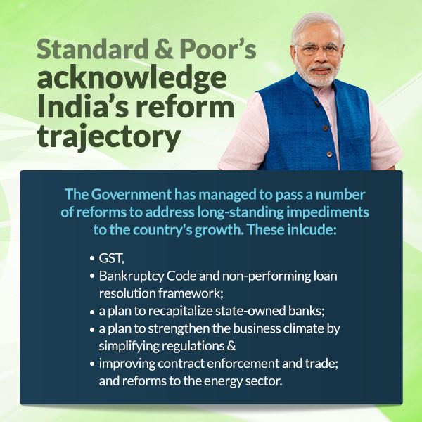 SuPriyoBabul's tweet image. After #Moody, even S&amp;amp;P has also acknowledged our PM @narendramodi Ji's hardwork and dedication towards the growth and development of our economy.