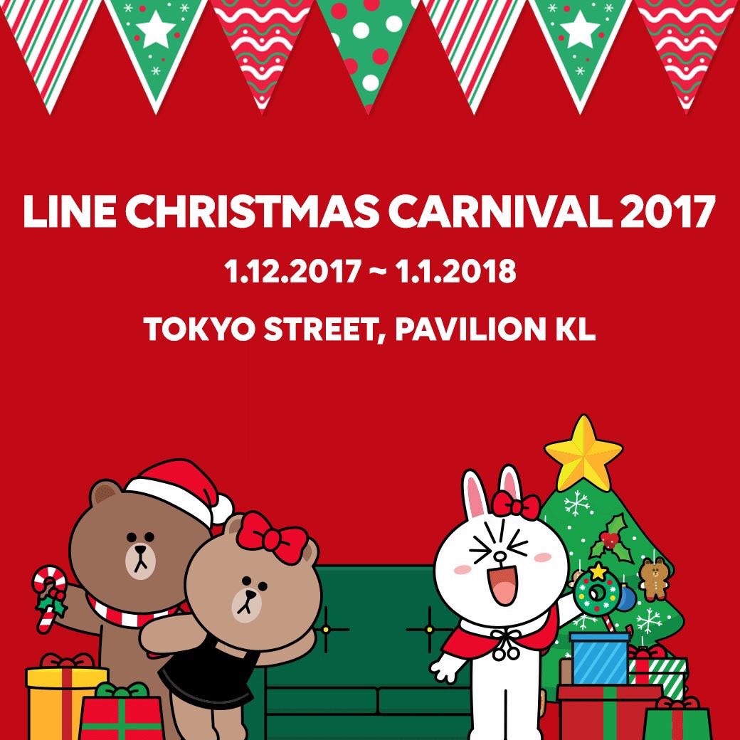 LINElahMalaysia's tweet photo. 😍 Yes, it is REAL! LINE Christmas Carnival 2017 is here for all LINE fans! 🎄 And there will be CHOCO very first appearance too! 😘
#MerryLINEmas  😉
* * *
#LINEChristmasCarnival2017 #LINElah #LINEMalaysia #LINEME #LINEFriends #Brown #Cony #Choco #Sally #Moon #James #Christmas https://t.co/8l4gBWpJGt