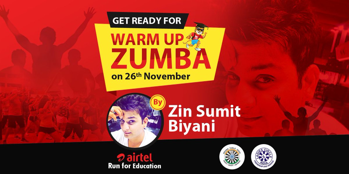 rtirun's tweet photo. Start your run through Zumba warm up with Zin Sumit Biyani before you begin your race for a bright future. #Zumba #RunForEducation https://t.co/r7s4y28Qpa
