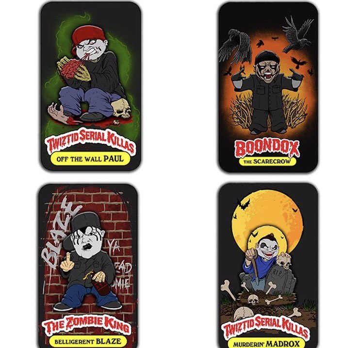 majikninjaent's tweet photo. Hit up @twiztidshop for these great new #hatpins!!!
https://t.co/7UsYlYg9Ii
Which is your favorite?
#twiztid #jamiemadrox #monoxide #blazeyadeadhomie #boondox #mne #majikninjaentertainment #yearofthesword #twiztidshop #merchup https://t.co/8kR9xUfkN4