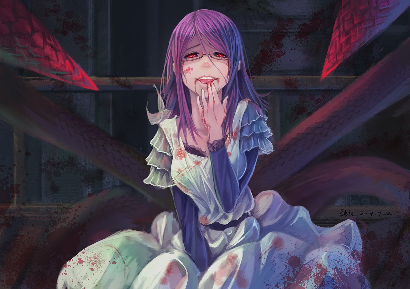 Rize Kamishiro I'm attracted to her purple hair and her sadistic side ...