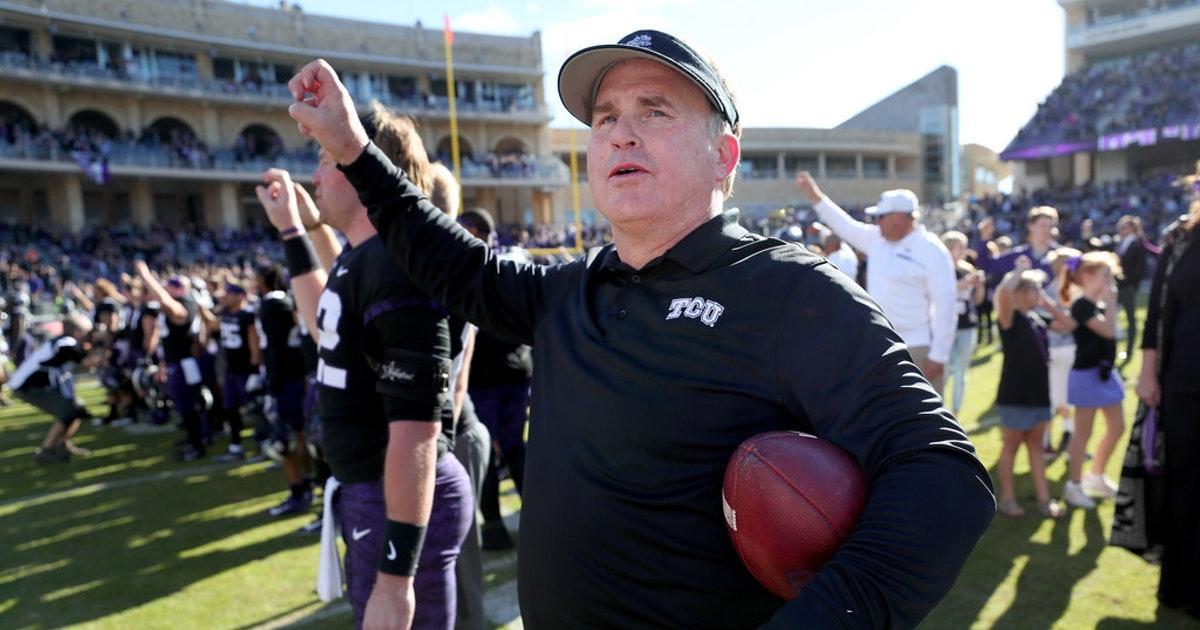 dmn_colleges's tweet photo. Gary Patterson on TCU's rematch with Oklahoma: 'The game won't be at their place; it's 20 minutes down the road' https://t.co/nYItqaqQC3 https://t.co/877qP7x75h