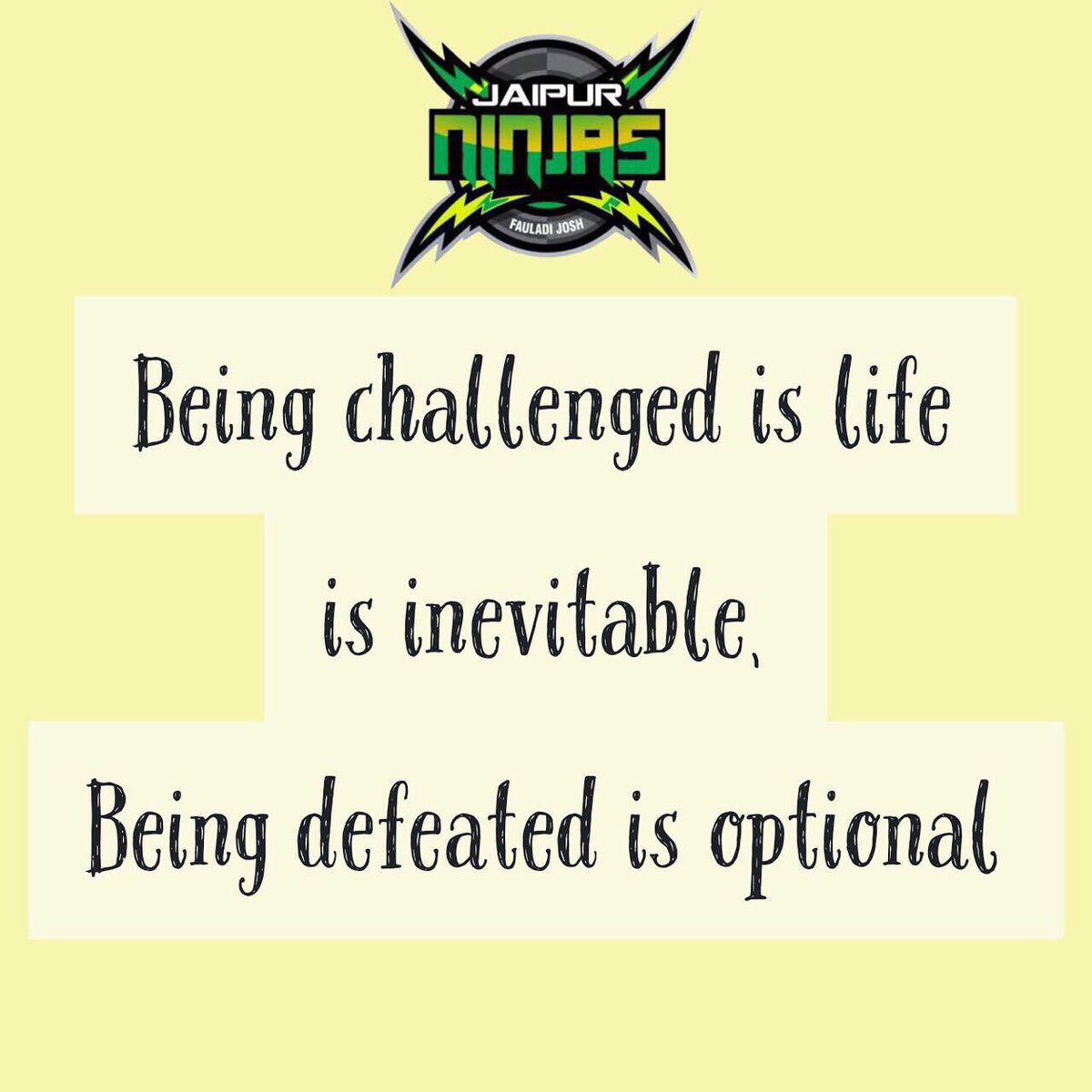 jaipur_ninjas's tweet photo. Some weekend motivation💯
#FauladiJosh #jaipurninjas #jaipur #wrestling #prowrestling #match https://t.co/GMhp0OomWJ