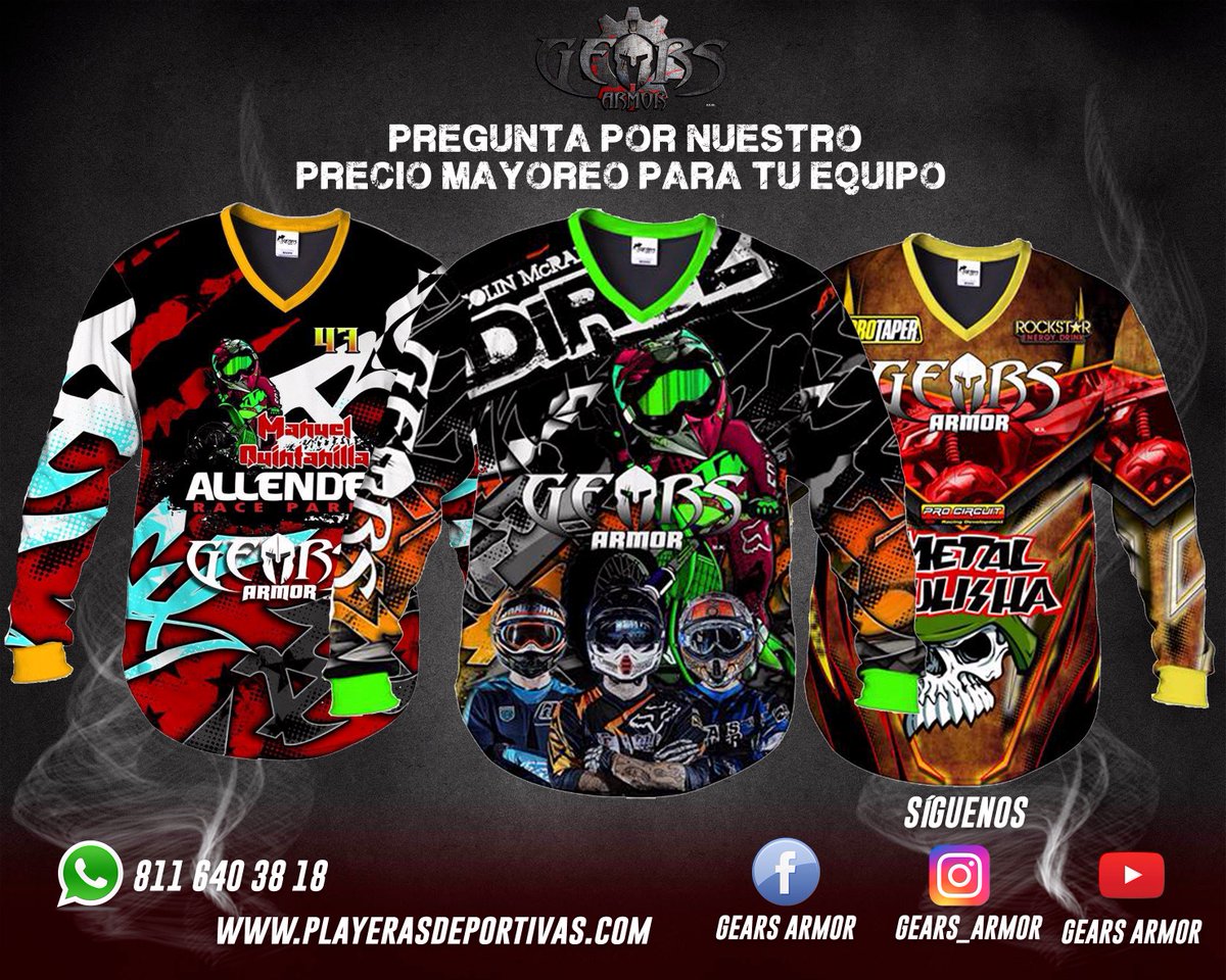 gears_playeras's tweet photo. ¿Tu y tu equipo están pensando en hacer uniformes? Gears Armor es tu mejor opción!Haces tu pedido en Facebook GEARS ARMOR o en el correo recepcion@playerasdeportivas.com  #GEARSARMOR https://t.co/Ep249QwQCo