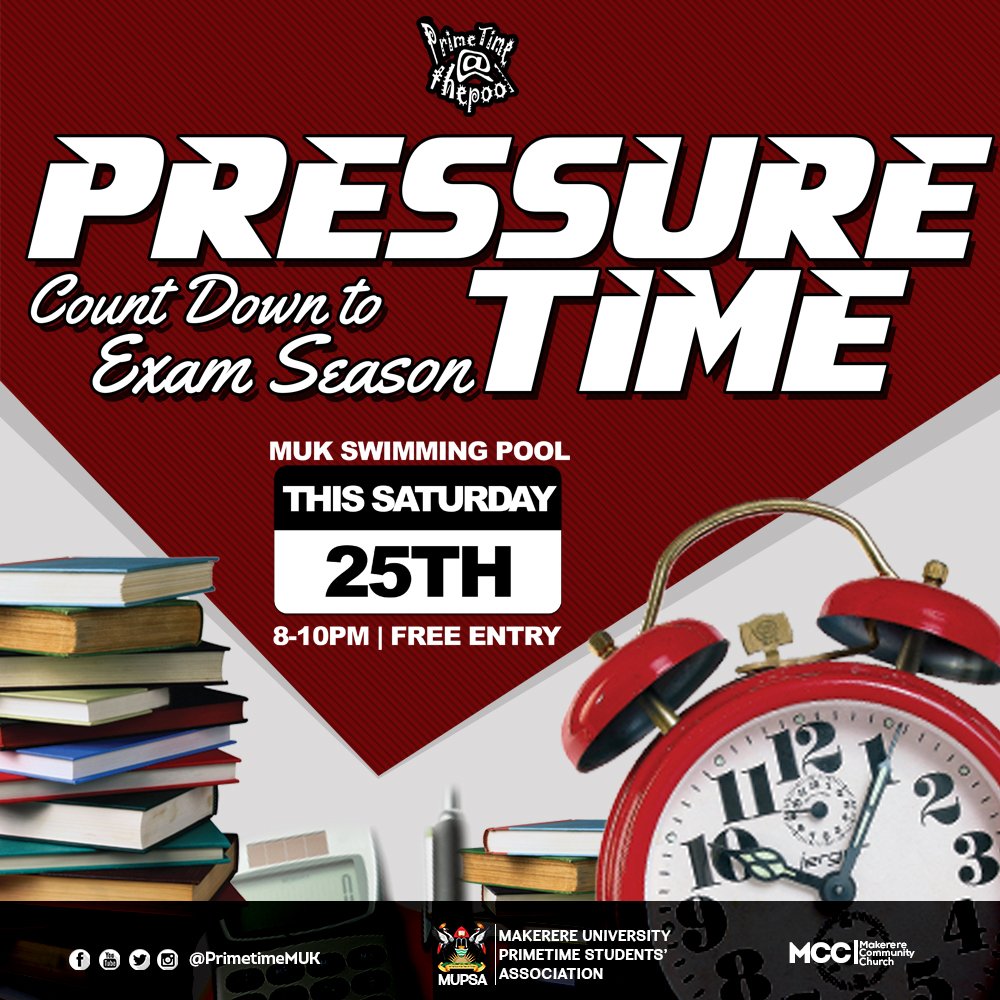 PrimeTimeMAK's tweet photo. #PressureTime is here, the Exam countdown is on!
Tonight, MUK swimming pool 8-10PM. Free entry. https://t.co/P8vwOrJSBo