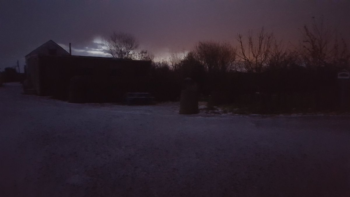 A cold start to the #causewaycoast #portrush weather heavy showers of hailstones #freezing but sounds amazing on the #tinroof of the #workshop