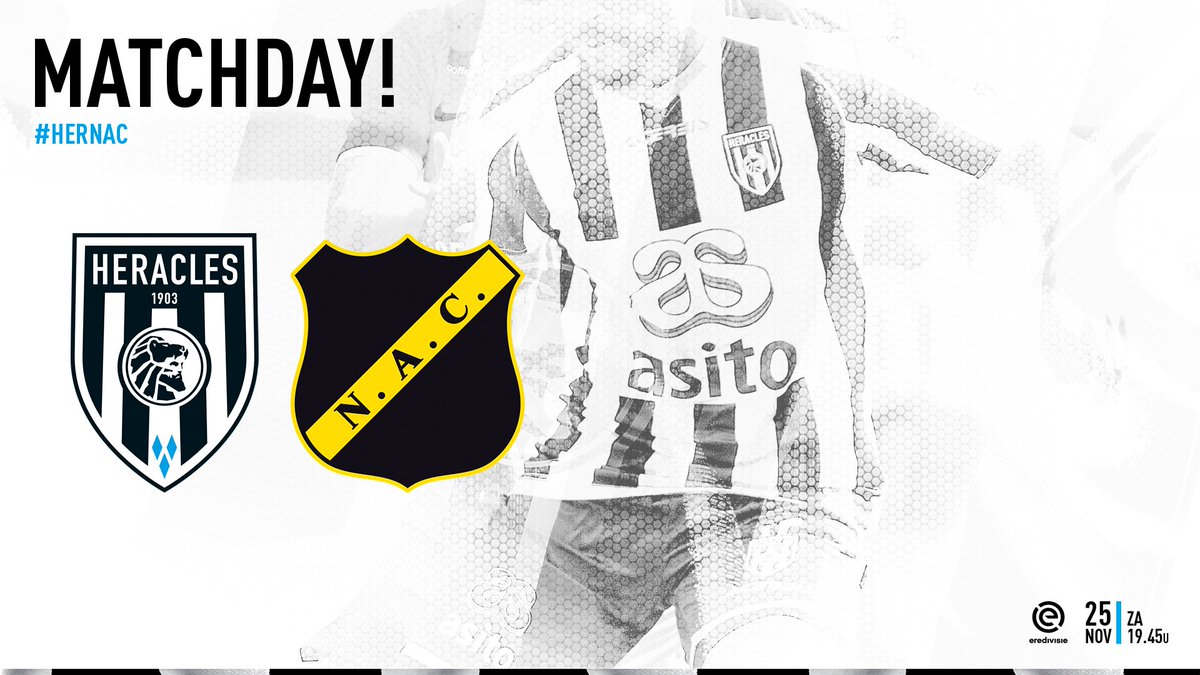 HeraclesAlmelo's tweet photo. #MATCHDAY!
🆚 @NACnl
⌚️ 19.45u
🔘 @eredivisie
🏟 Polman Stadion
📍 Almelo
📲 #hernac
🎫 https://t.co/QBFXJ0VfY1 https://t.co/jqUoHJozd6