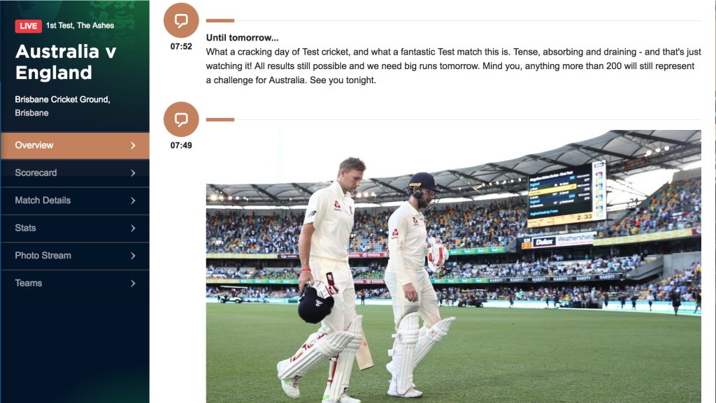 englandcricket's tweet photo. Catch up on all of today's #Ashes action as it happened:

➡️ https://t.co/m53KYX2ieI https://t.co/XeveSJxNna