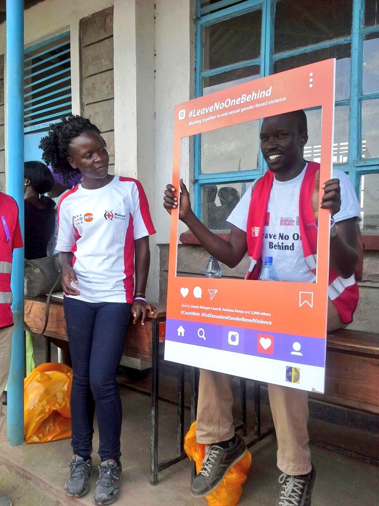 KenyaRedCross's tweet photo. Kenya #RedCross and partners launch #16days of activism against gender-based violence in Kalobeyei refugee settlement in Turkana, with the theme "#LeaveNoOneBehind " https://t.co/bEKnXYLyNE