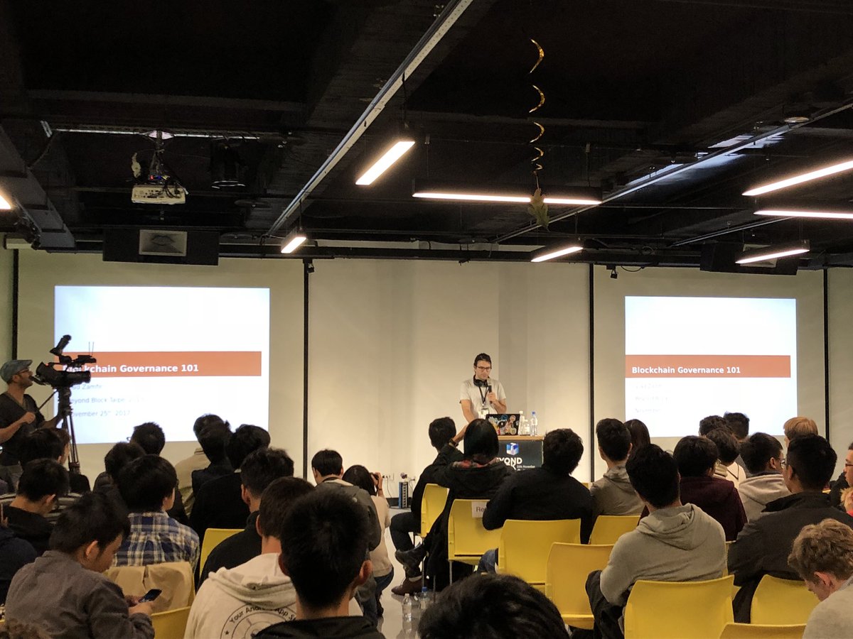 eth_taipei's tweet photo. @VladZamfir is sharing his insight about Blockchain Governance! 
#BeyondBlockTaipei https://t.co/WQgw6va8ND