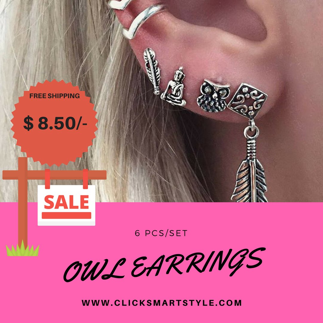 clicksmartstyle's tweet photo. Catch this Elegant and Beautiful Earring Accessory for you.
Make you stand out from any party or occasion.
Easily match your all kinds of hairstyles and clothes.
The best gift for friends, family, and co-workers.
https://t.co/cr9GCgcdKm
#owl #jewelry https://t.co/I4RIeyiM3S