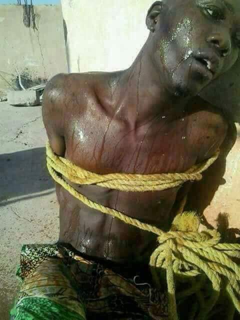 DrDamages's tweet photo. This is how Africans in Libya are treated... before they are sold off as $400 a piece slaves. We were not there 400 years ago during that first wave. What excuse do we have today? https://t.co/wRR0B9vbOL