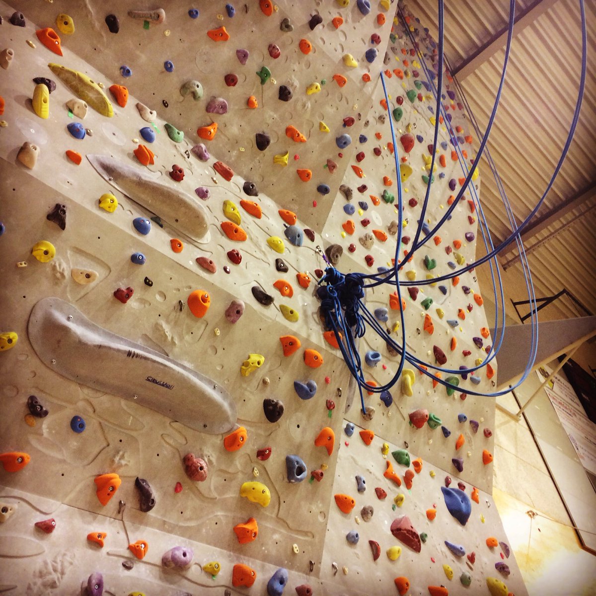 SloClimbing's tweet photo. What a week. We managed to add more than 150 new climbing holds to out big wall. Had really interesting training next day. Finished week with great dinner and watching adventure movies on #EOFT https://t.co/zQq1hNLeEy