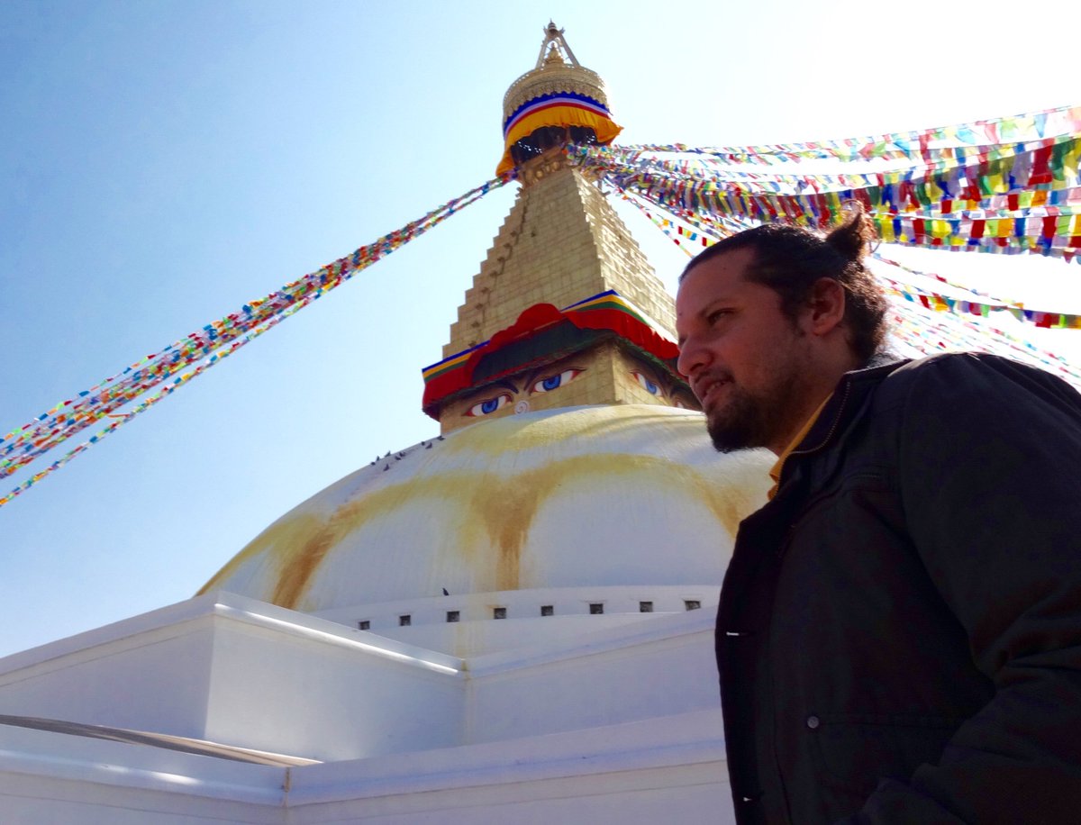 GoBeyondAsia's tweet photo. Our man in Nepal, Sumit Kunwar, takes a stroll in front of the Boudhanath stupa The best reason to see this site is to go eye-to-eye with the Tibetan diaspora, many of whom fled from Tibet in 1959 and settled near this stupa that feels like home.

https://t.co/9MfYuvOKft https://t.co/jv0q9W2XVO