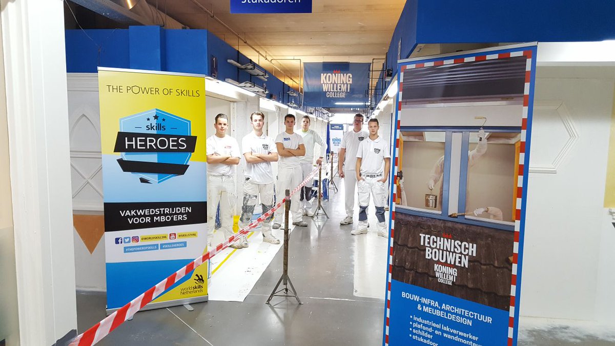 Vandaag niet alleen #opendag bij <a href="/KW1C/">KW1C</a>, maar ook de #vakwedstrijd voor #stukadoors op onze locatie Rietveldenweg. De stukadoors zijn er klaar voor! 💪 #skillsheroes #mbo