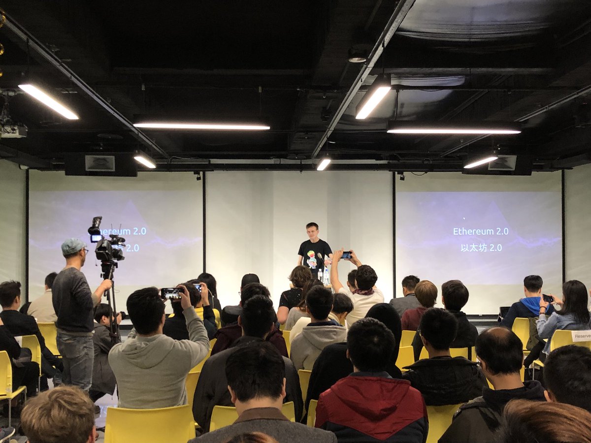 eth_taipei's tweet photo. @VitalikButerin on the stage! Talks about Ethereum2.0
#BeyondBlockTaipei https://t.co/KQTor2sYx2