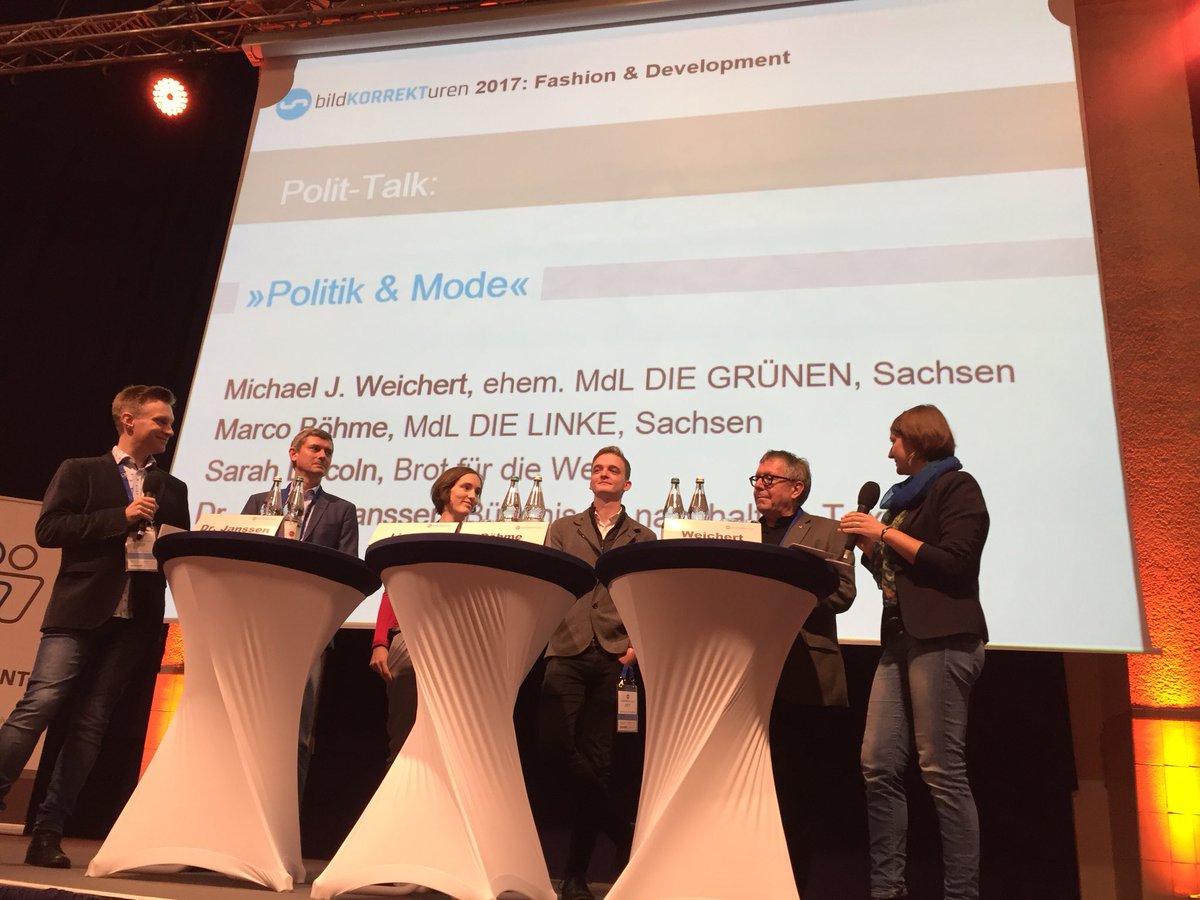 „Freiwillige Unternehmensverantwortung reicht nicht aus! Wir brauchen gesetzliche Regelungen,“ so Sarah Lincoln bei #bildkorr17 #fashiondevelopment